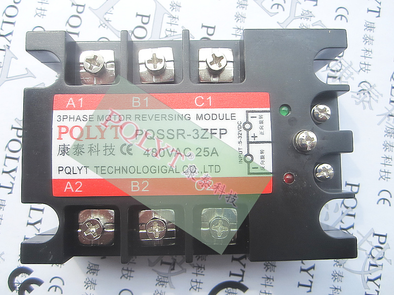 厂家直销三相正反转固态继电器PQSSR-3ZFP 25A 正反转控制器正阳