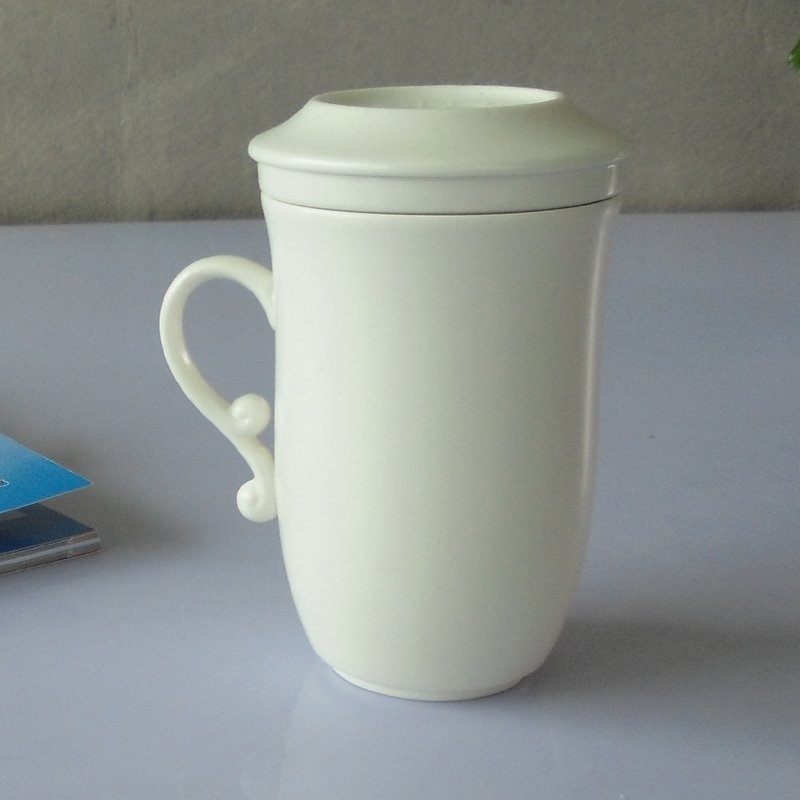 纯白陶瓷茶水杯小巧牛奶杯马克杯大肚杯胖胖杯早餐杯创意杯子