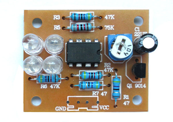 LM358呼吸灯散件 电子DIY 趣味制作套件 蓝色闪烁灯 电子制作套件