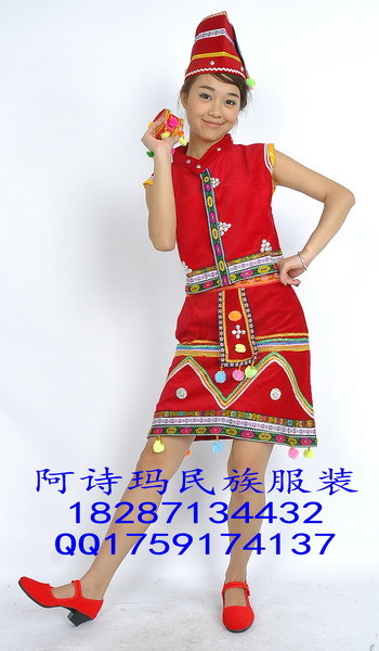 云南民族服装/花腰傣女式成人服装/民族演出舞蹈服装/舞台傣族服