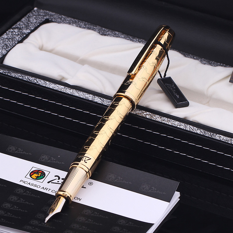 正品 毕加索918梦幻波尔金色 银色铱金笔 pimio 毕加索钢笔 笔