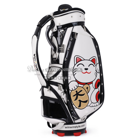 winwin 招财猫 高尔夫球包 男士 高尔夫球袋 球杆包 光胶漆皮四色