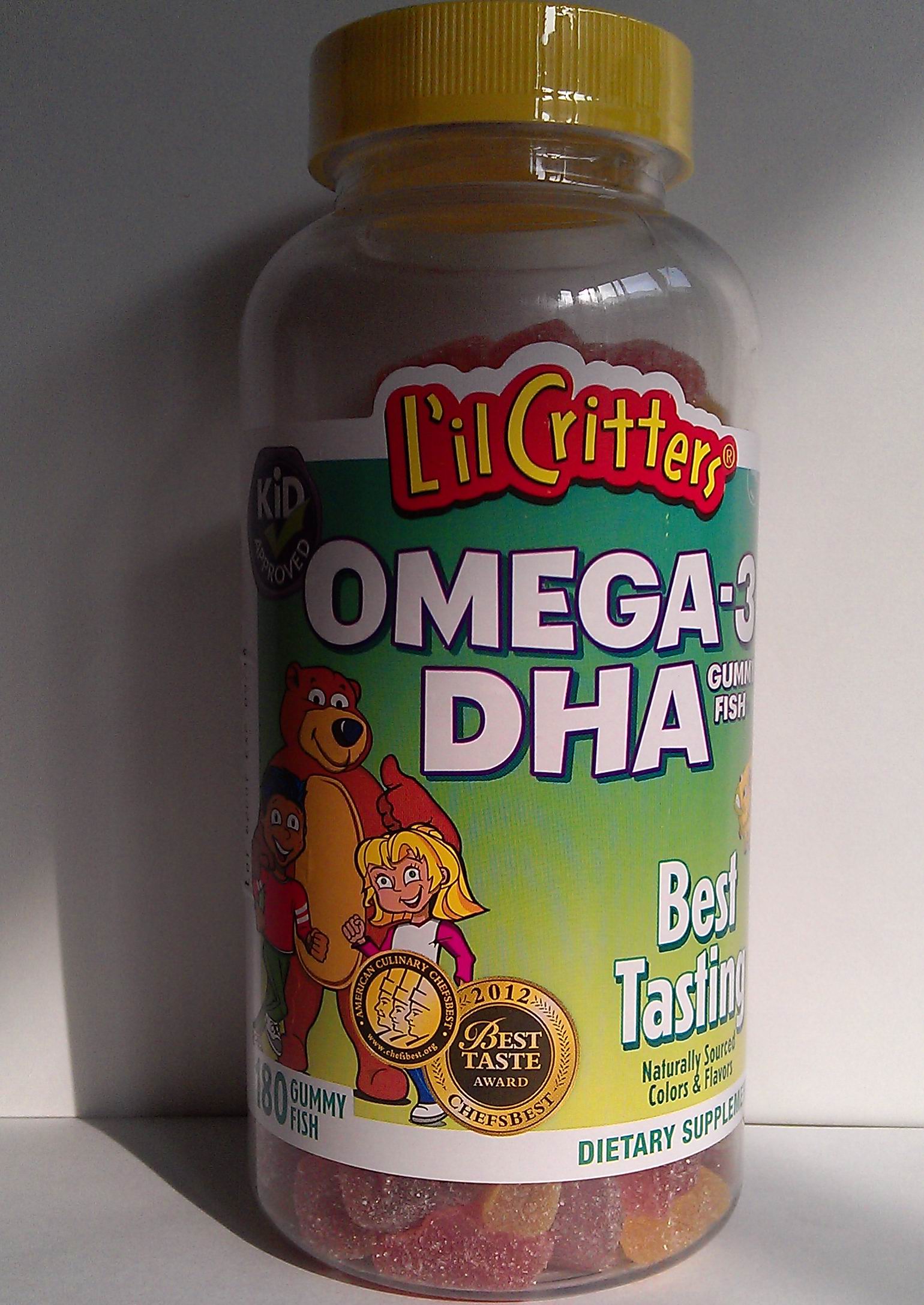 美国L'il Critters 小熊糖OMEGA-3 DHA鱼油软糖180粒现货16年5月