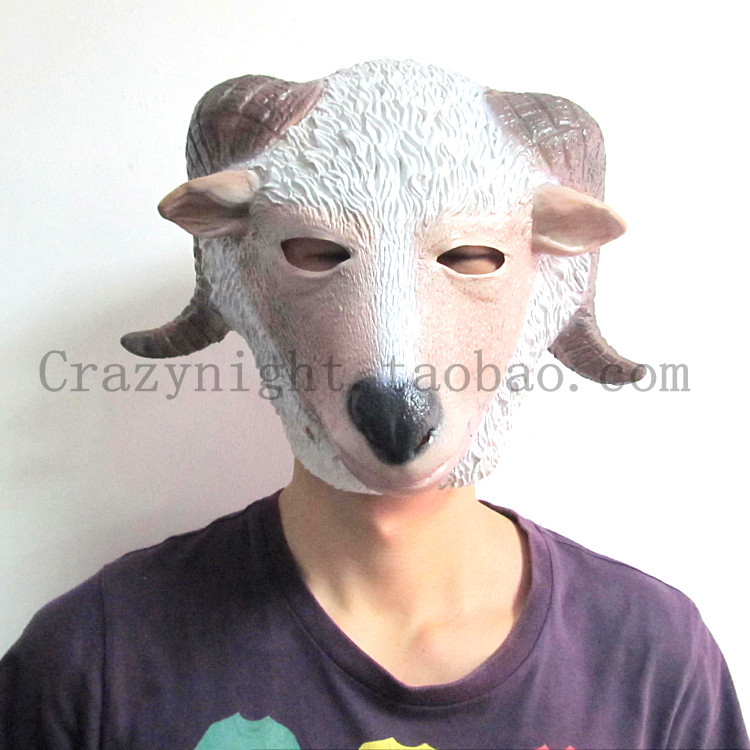 包邮山羊头面具  羊头头套 喜洋洋头套面具 派对舞会酒吧表演道具