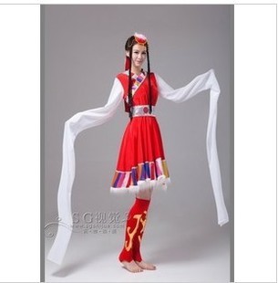 2014新款 特价 女装 藏族舞蹈服装女 少数民族服装 1.5米加长水袖