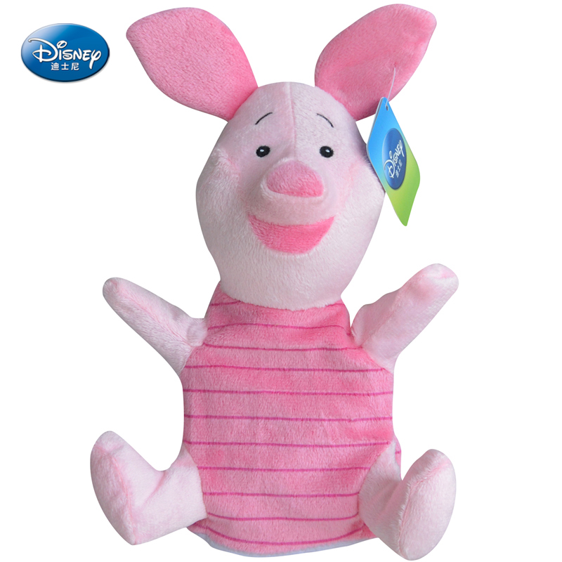 迪士尼正品可爱小猪幼儿时尚手偶安抚启蒙毛绒玩具动物指偶