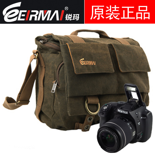 Eirmai/锐玛摄影包 SS05 单反相机包单肩斜跨包帆布休闲单反包