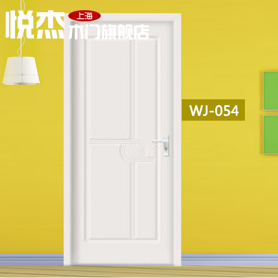 白色简约风格烤漆木门套装门室内门上海包安装特价厂家直销WJ-054