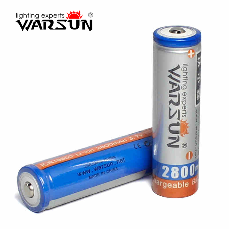 warsun沃尔森 原装正品18650锂电池 2800mah 可充电1000次 3.7V