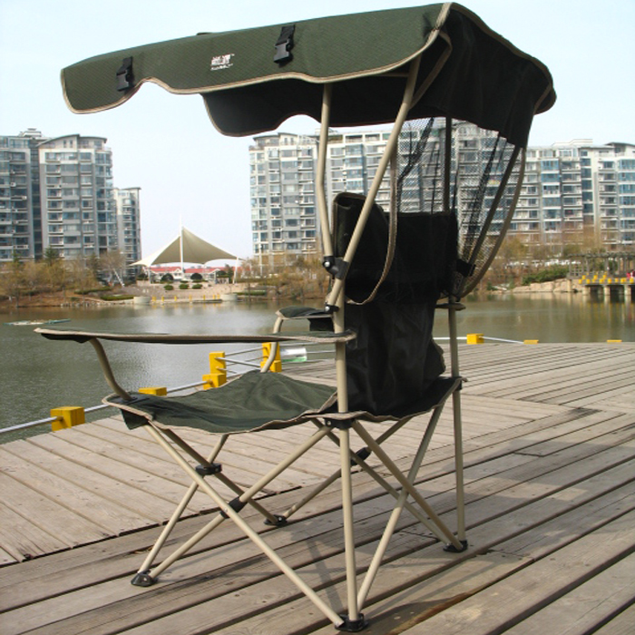 正品尚派折叠椅遮阳椅钓鱼椅沙滩椅带棚防雨遮阳休闲户外便携特价