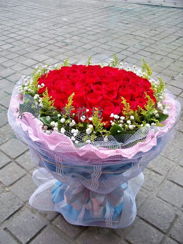 红玫瑰生日订花鲜花长沙鲜花同城速递人民路花店马王堆四方坪送