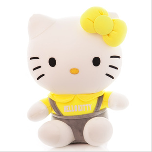 正版hello kitty荧光色凯蒂猫公仔布娃娃 纳米泡沫粒子 生日礼物
