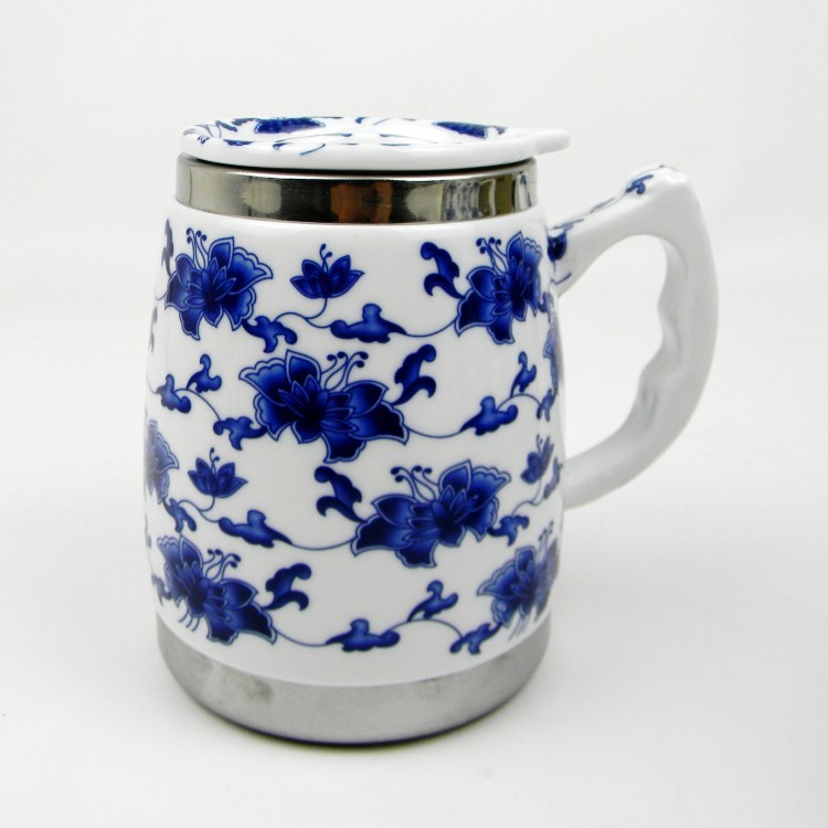 景德镇陶瓷 青花瓷 茶杯/水杯/保温杯 茶具套装 会议杯 老板杯