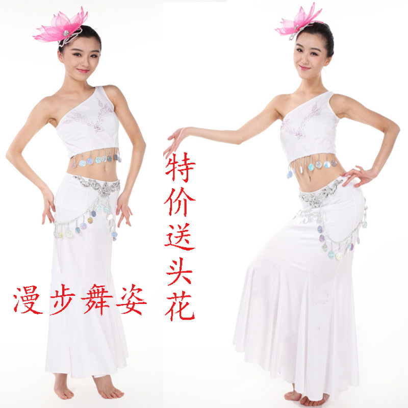 新款傣民族舞蹈演出服孔雀表演服装