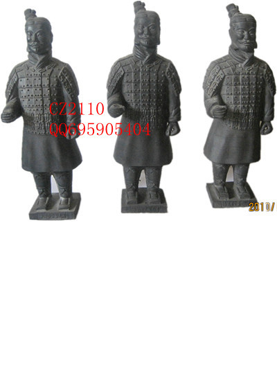 特价25厘米兵马俑武士灰色 摆件模型文物复制品西安旅游纪念品