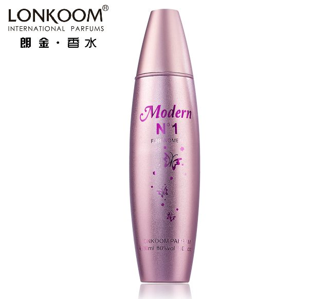 LONKOOM 朗金香水 Modern 摩登N.1一号粉色灰色金色女士香水 正品