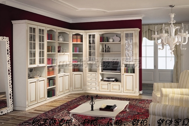 欧式衣柜 书柜 酒柜 鞋柜 储物柜 板式家具、整体家居定制
