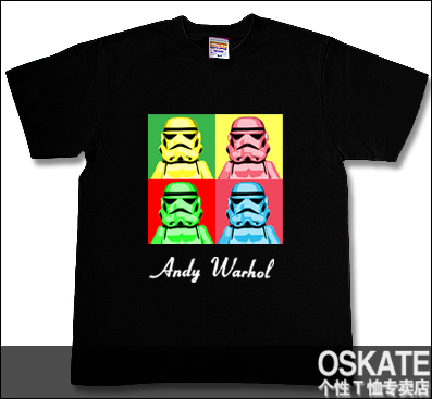 OSKATE 新品 向安迪沃霍尔致敬 Andy Warhol 星球大战 纯棉T恤