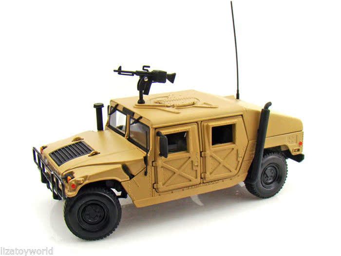 美驰图/MaiSto 悍马HUMVEE 军用 H1 SUV 1:18 合金汽车模型沙漠黄