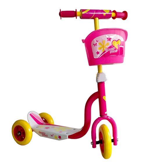 正润 星际宝贝儿童三轮童车三轮滑板车 带置物篮 红色