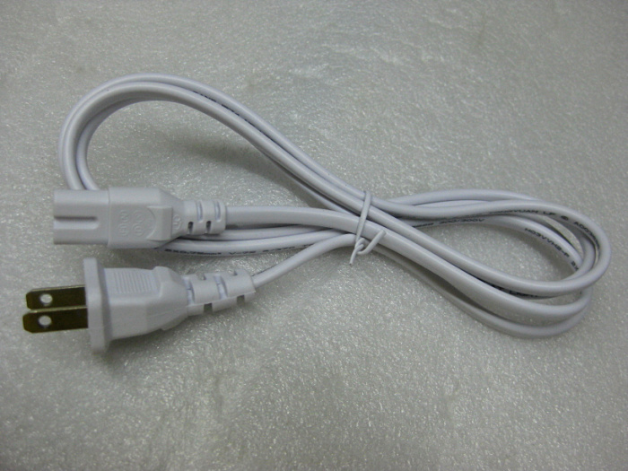 电源线插头 两孔电源连接线 白色扁插8字尾 电热饭盒电源线配件