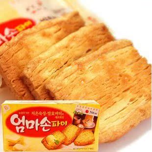 韩国进口零食休闲小吃 乐天妈妈手派 层层奶香脆薄 酥松香脆127g