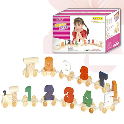 早教玩具儿童玩具木制益智玩具 丹妮奇特 /数字小火车CDN1858