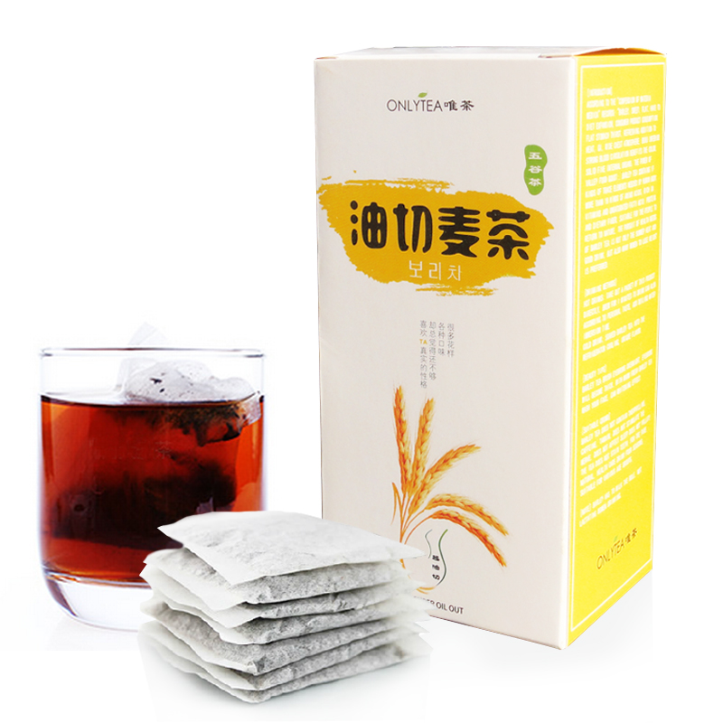 唯茶大麦茶买2送1 原味袋泡茶20包 油切大麦茶 韩国原装出口烘焙