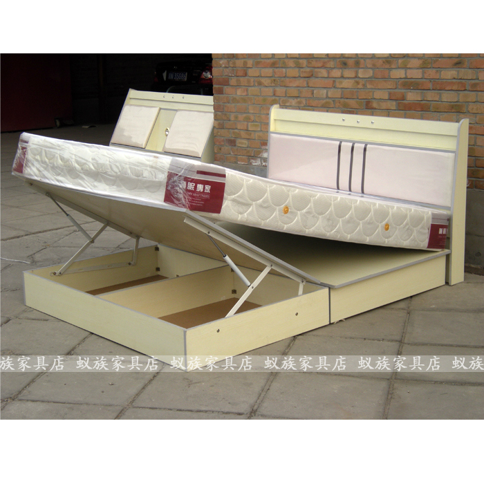 北京家具单人床双人床板式床气压床储物床包邮