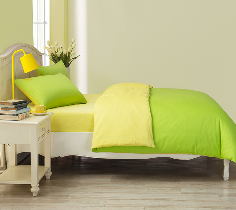 品牌春夏套件纯棉4四件套1.5m1.8米床上用品素色纯色全棉床单