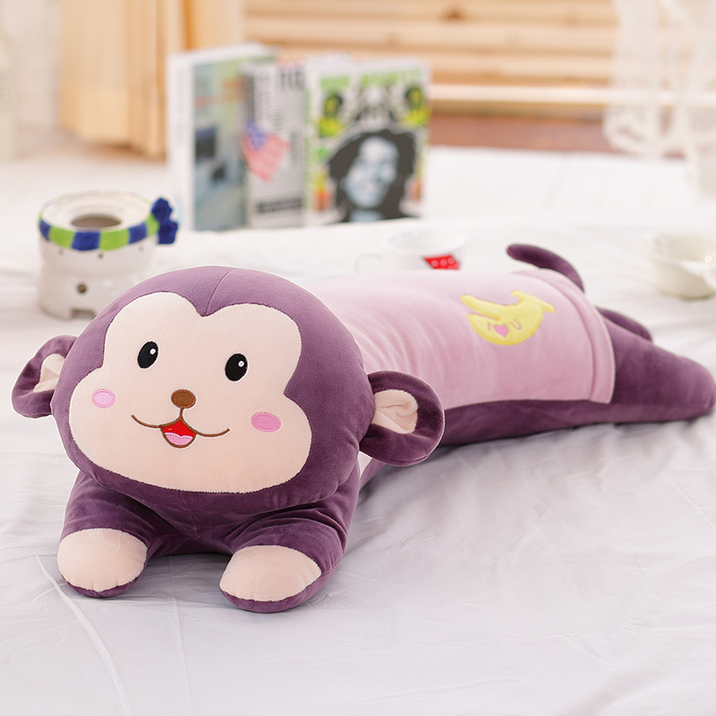 包邮可爱趴趴长条大抱枕猴子公仔玩偶睡觉枕头靠垫毛绒玩具礼物