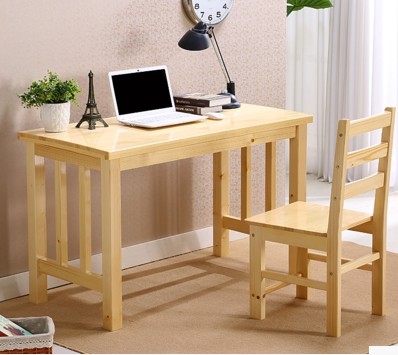 实木新款简约现代桌简易餐桌椅子家用写字工作台式纯松木学习书桌