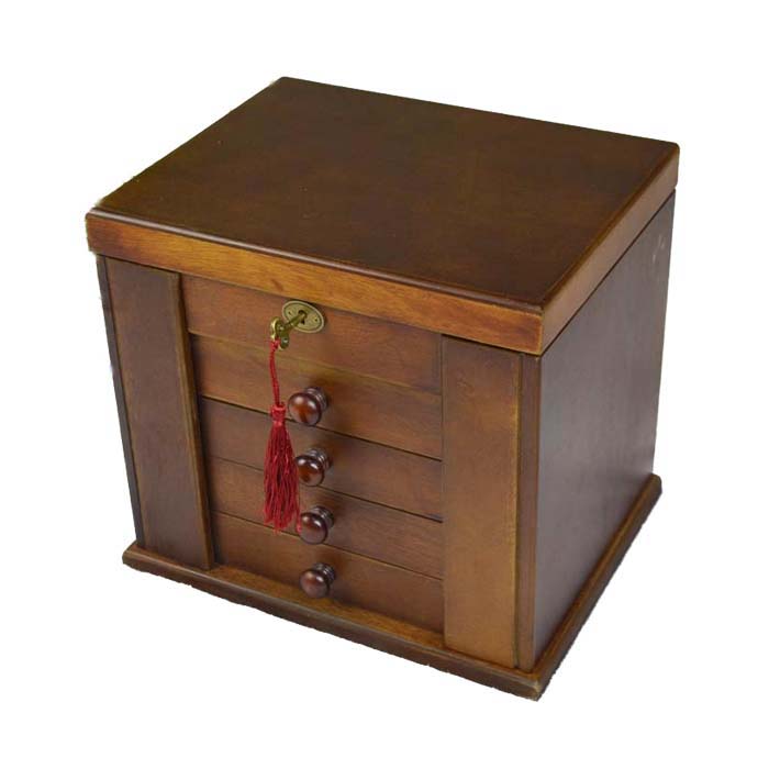 木质大容量双层多层中式实木复古首饰盒收纳盒化妆盒欧版珠宝盒