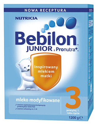 直邮代购 NUTRICIA荷兰牛栏Bebilon波兰版标准配方奶粉3段1200g