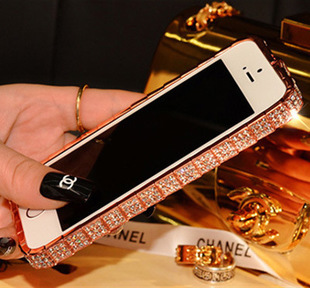 奢华金属边框iphone6手机壳潮苹果5s手机套新款6p外壳蛇形水钻女