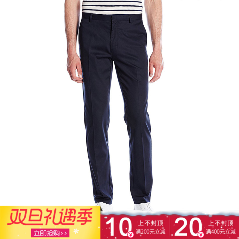 Calvin Klein男长裤正品代购 17秋季CK商务纯色薄款男直筒休闲裤