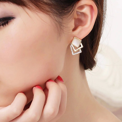 珞薇新款日韩国气质珍珠耳钉简约甜美女士时尚耳环耳饰耳坠饰品