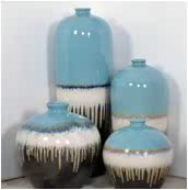 景德镇家居台面花瓶摆件现代花器摆设陶瓷中式摆设瓷器家装工艺品