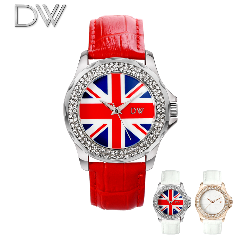 DW英国米字旗皮带女手表 个性女表时尚英伦风手表伦敦纪念情侣表