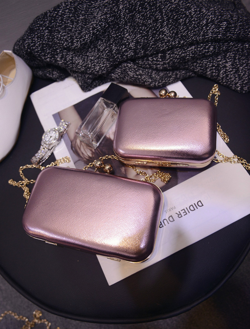 2014新款潮欧美时尚女包盒子包手拿包化妆包手机包斜跨链条小包包