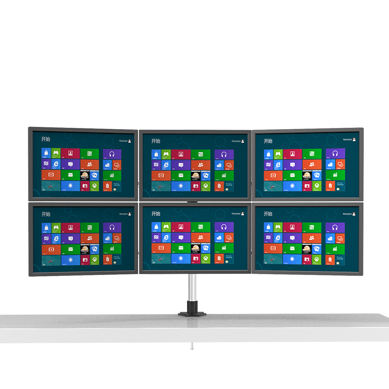六屏多屏显示器支架桌面 6屏液晶屏支架多四屏万向电脑支架S006