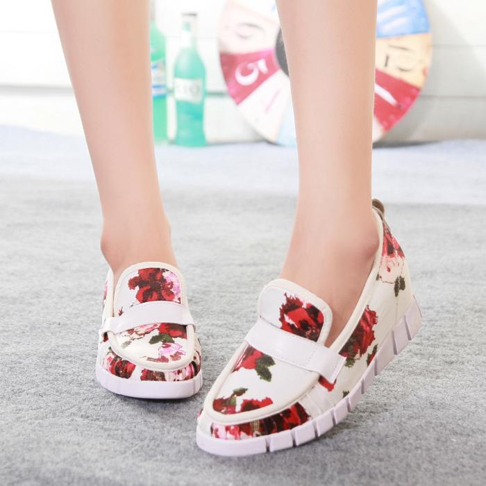 S-girl2014新款 韩版时尚休闲内增高女鞋 厚底松糕跟懒人鞋坡跟鞋