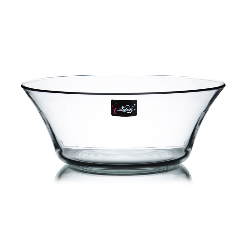 意德丽塔透明钢化玻璃碗 微波炉圆形水果沙拉碗 大中小三款