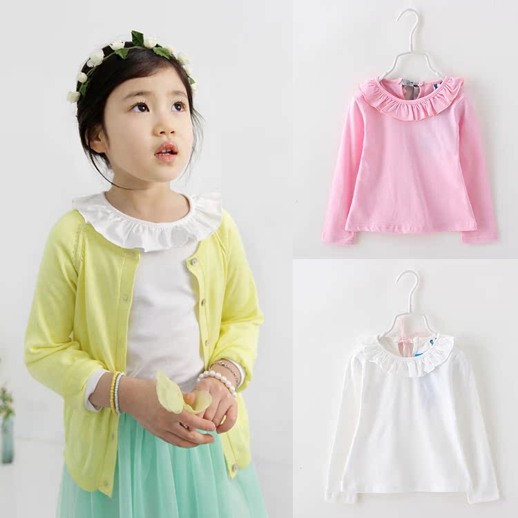 女童秋装2015新款 童装秋装儿童女童t恤长袖韩版潮儿童打底衫上衣