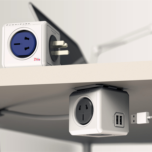 荷兰创意阿乐乐可USB无线扩展插排 魔方插座PowerCube模方接线板
