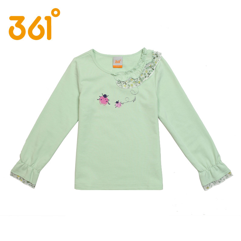 361度正品2015年春季新款女童长袖T恤 K6514101