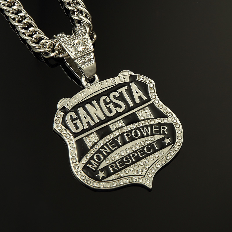 Gangsta Money ROWER 欧美街头风格HOPHIP嘻哈吊坠项链饰品