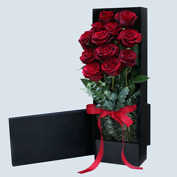 福州鲜花同城速递进口玫瑰高端礼盒送女友礼物七夕情人节鲜花配送