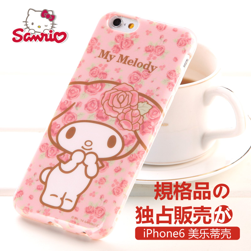 Hello Kitty iPhone6手机壳潮 日本苹果pg6手机套子防摔软外套 女