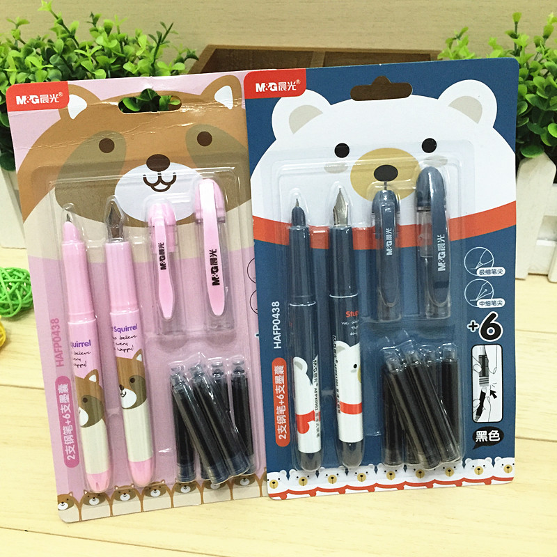 包邮晨光文具 直液式钢笔 可替换墨囊 创意可爱学生儿童练字钢笔